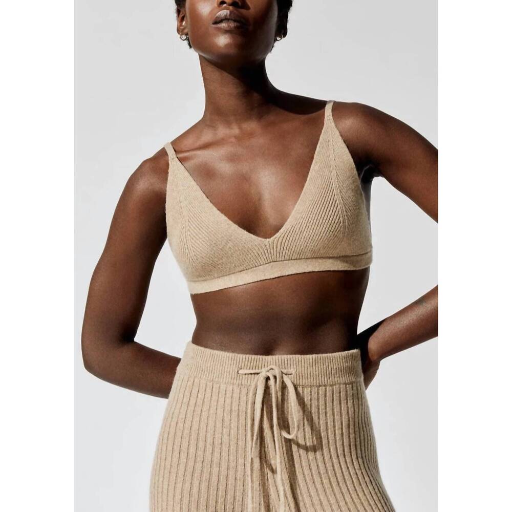NEW ONA BY YOON CHUNG luna sweater bralette in oatmeal